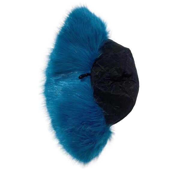 3037 Fuzzy Bucket Hat Winter Fluffy Furry Plush Faux Fur Hats Rainbow Cute main image 6
